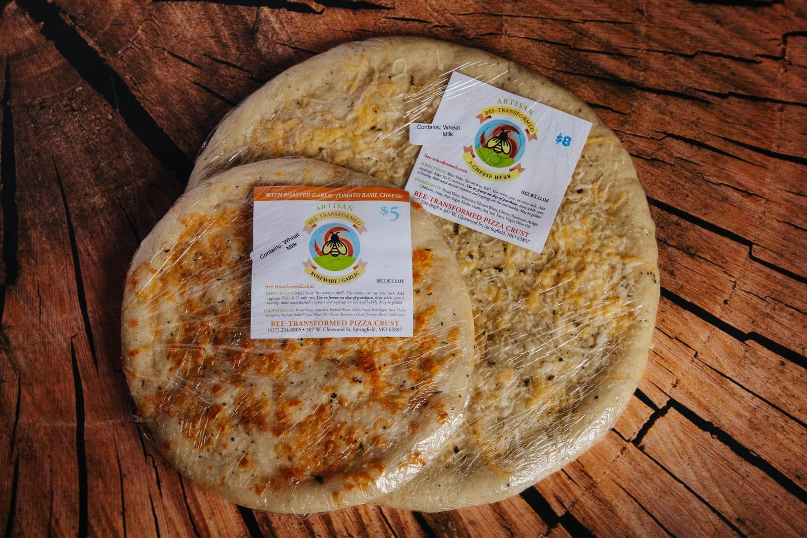 Artisan pizza crusts
