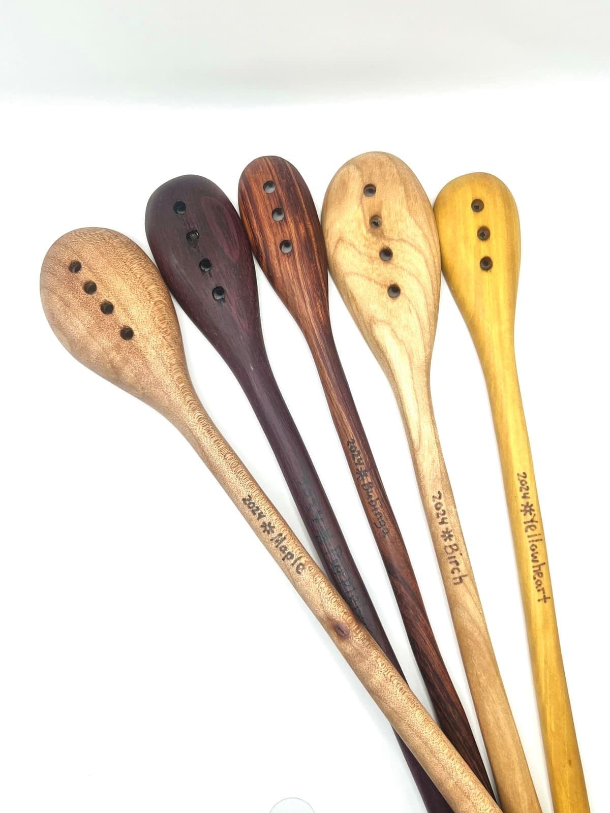 Handmade Artisan Wood Honey Drizzle Spoon