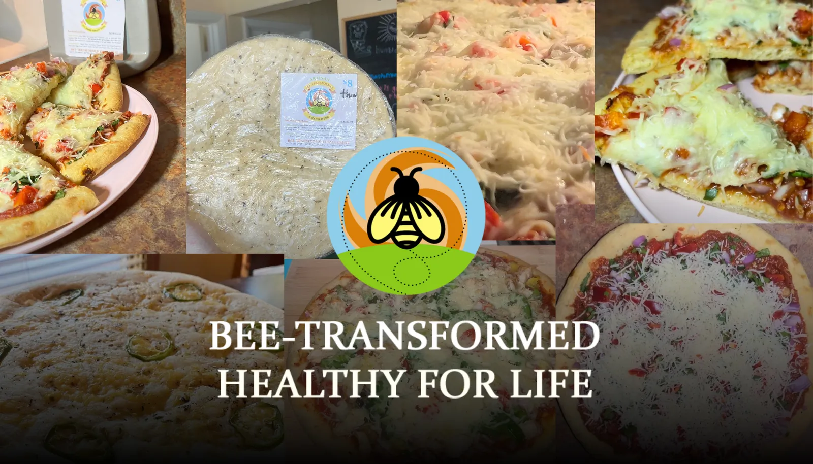 Collage photo of Bee-Transformed Artisan Pizza Crusts